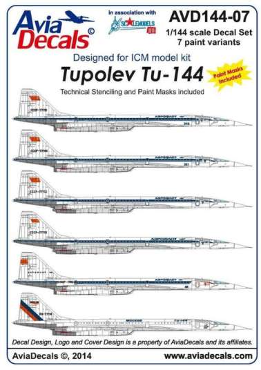 AVD144-07 Туполев Ту-144, 1/144