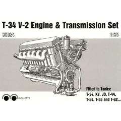 MSD35024 Двигатель и трансмиссия для танка Т-34/85 1/35