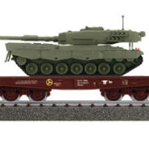 48683 Вагон с танком Leopard 2