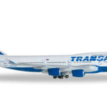 Herpa527651 Модель самолета Transaero Airlines Boeing 747-400 Registration: "EI-XLL" 1/500