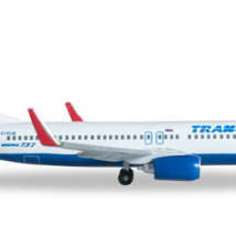 Herpa527668 Модель самолета Transaero Airlines Boeing 737-800 1/500