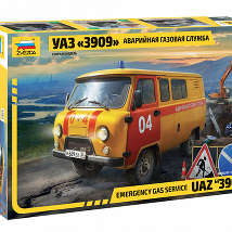 ЗВЕЗДА43003 УАЗ 3909 Аварийная газовая служба 1/43